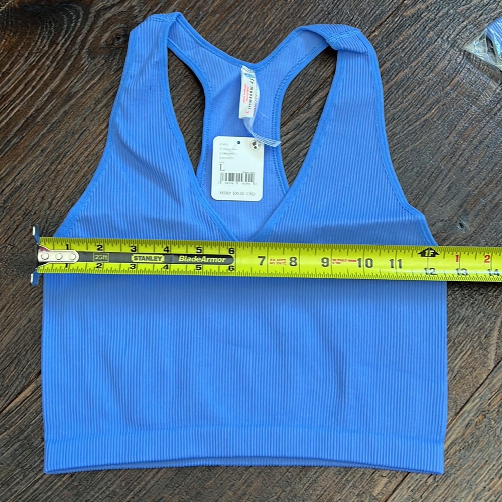 49. Free People Movement Free Throw Crop - Vintage Blue - Picture 10 of 11